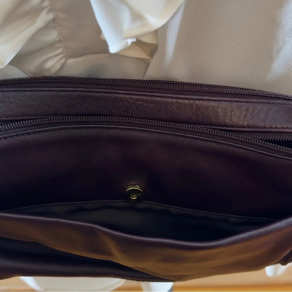 Vintage‎ Etienne Aigner Dark Brown Genuine Leather Shoulder Bag